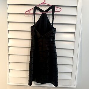 Bcbgmaxazria black ribbon dress